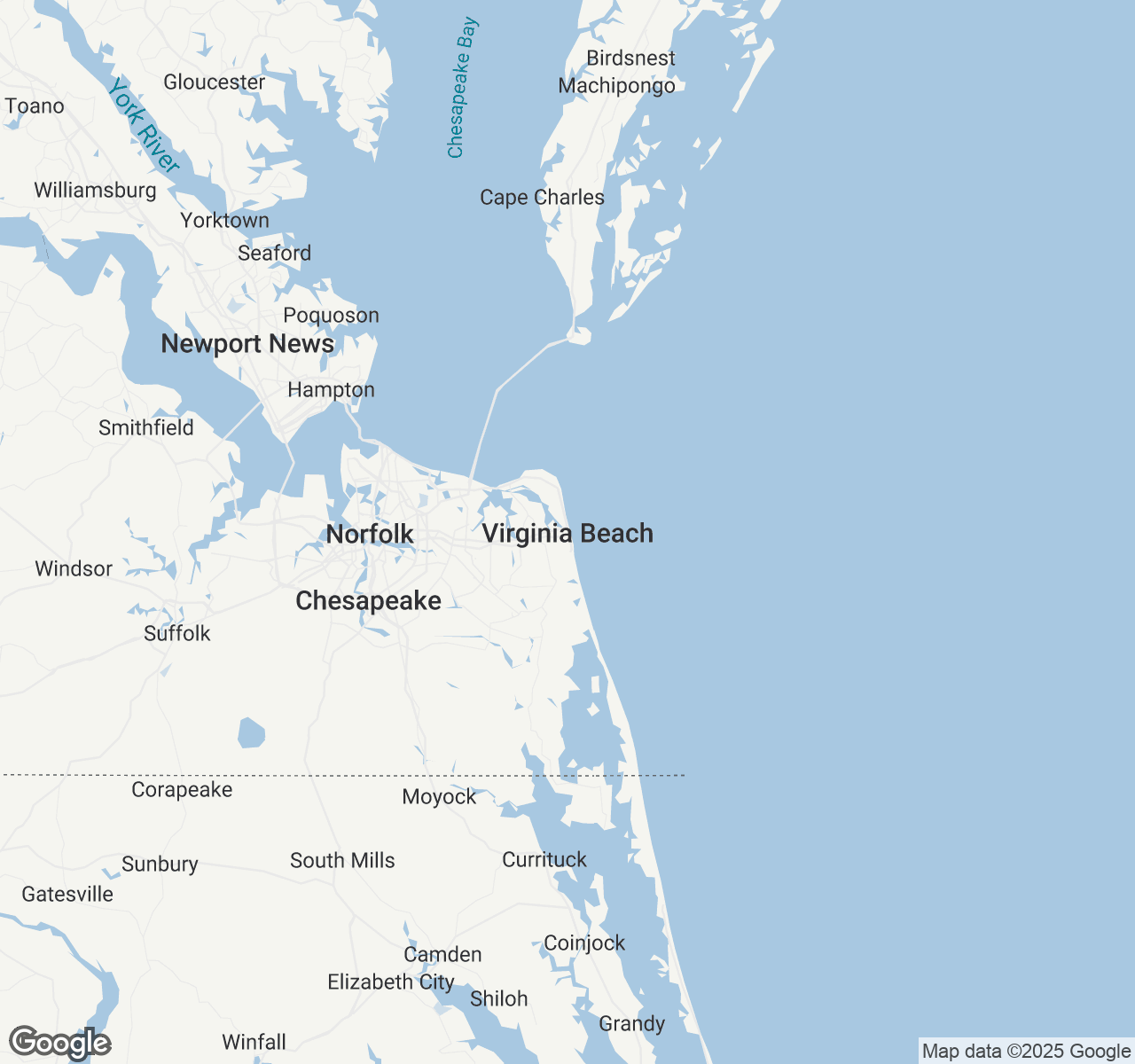 Map of Virginia Beach